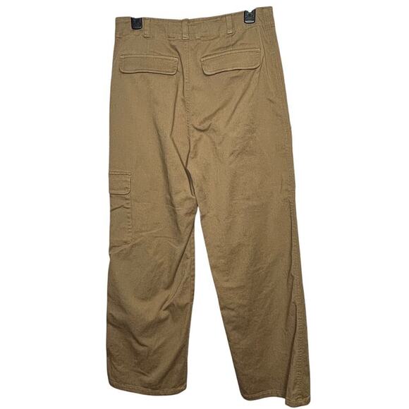 Quince Women's Organic Stretch Cotton Twill Cargo Khaki Brown Pants Size 12 - Picture 2 of 10